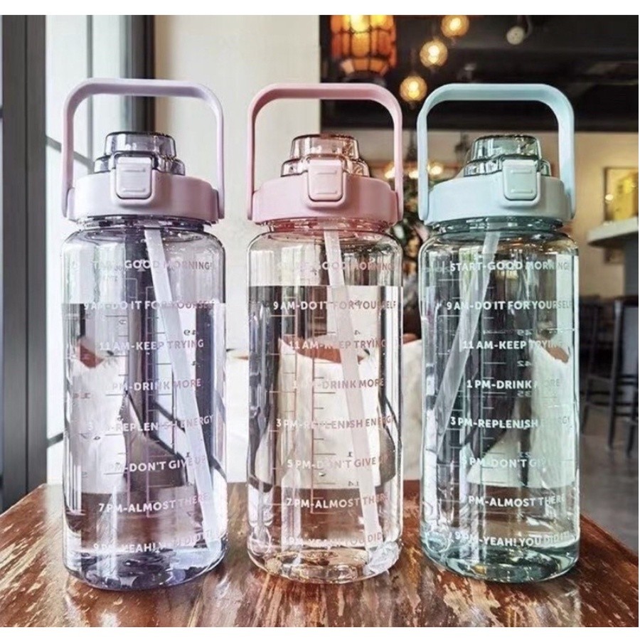 Botol minum Jumbo 2 LITER Tritan Quifit Handle BENING 2000ML - Botol Minum 2L TAKASIMURA