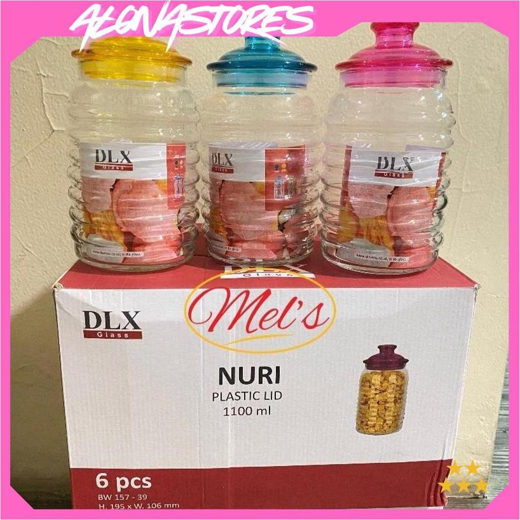 Toples Kaca Nuri Dlx 6 Pcs Tutup Warna-Warni Terlaris