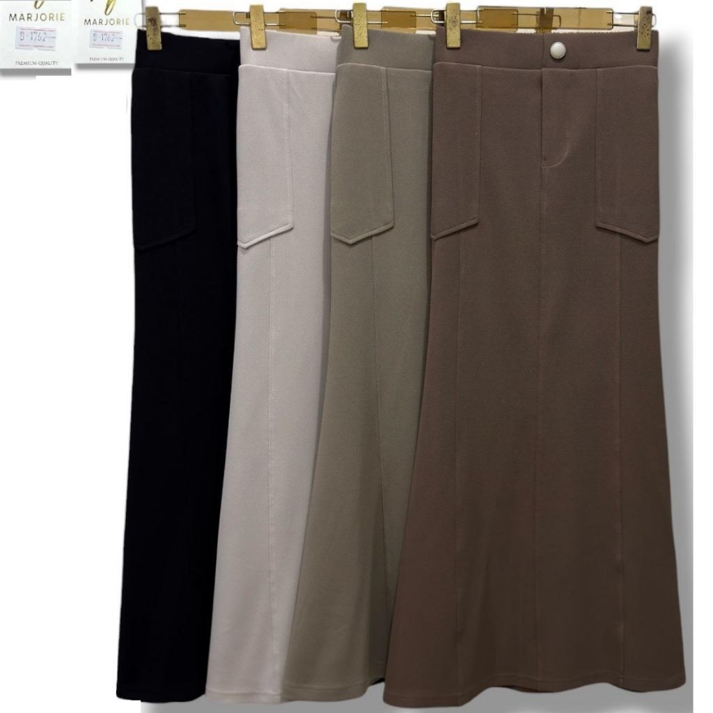 Rok Marjorie MJ Denim Twill Rok Wanita Remaja Casual Kerja