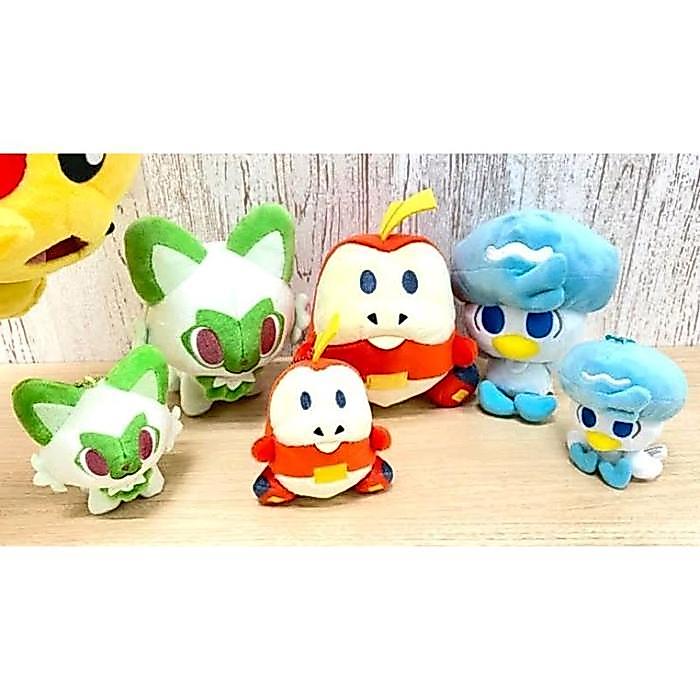 READY Pokemon Center Pokedoll Fuecoco Spratito Quaxly Plush Boneka mascot