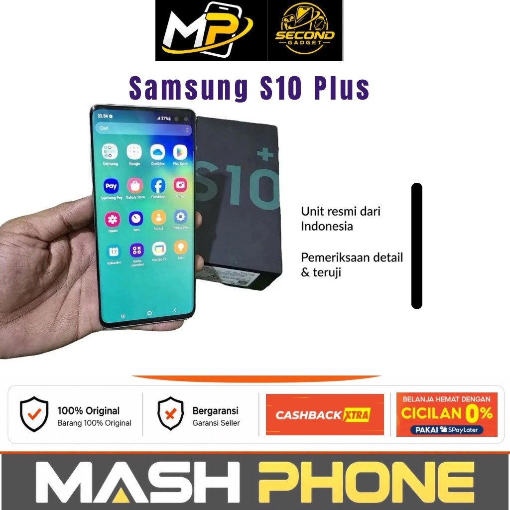 SAMSUNG S10 PLUS 4G 8/128 8/512GB DEX Aktif Second Resmi SEIN
