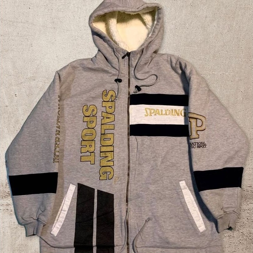 Hoodie Zipper SPALDING Sport Vintage Second Branded XXL