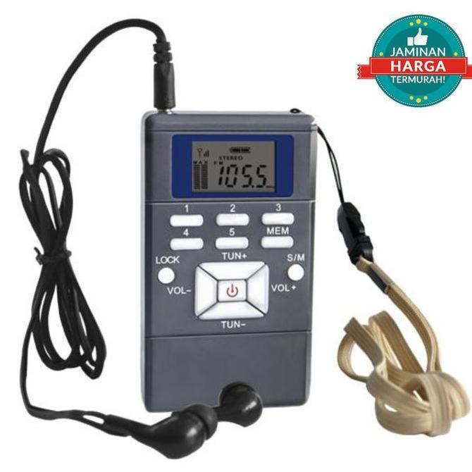 Radio FM Digital Receiver with Earphone Radio Mini Portable