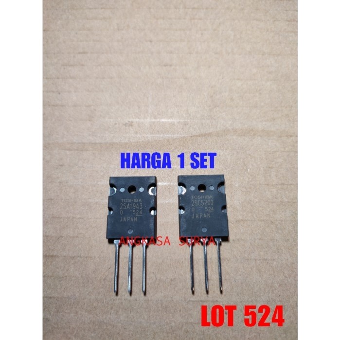 TR TOSHIBA 2SA1943 2SC5200 LOT 524 TRANSISTOR FINAL 1943 5200 LOT 524