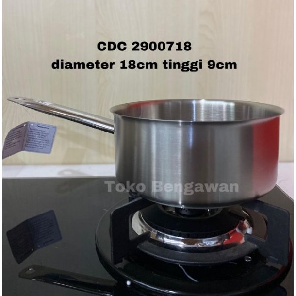 BIMA Stainless Sauce Pan 18 cm Tinggi 9 cm Chef De Cuisine CDC2900718 Series Sauce Pan CDC Series Pa