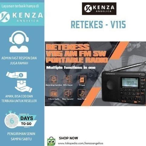 RETEKESS V115 - Portable AM FM Digital Radio with MP3 Player