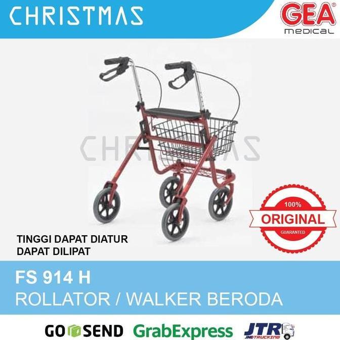 Walker Rollator Roda GEA FS 914 H / FS914H / Alat Bantu Jalan Beroda