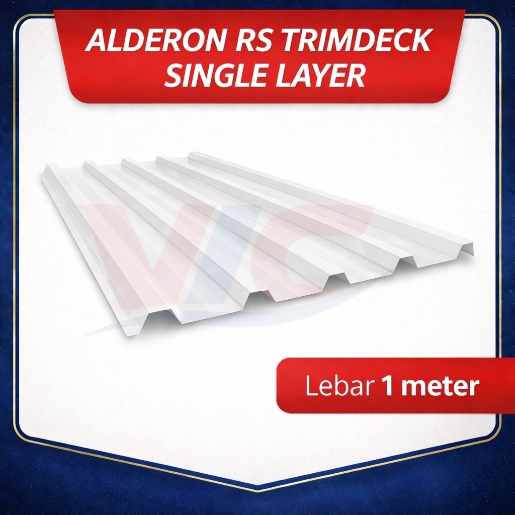 Alderon RS 1000 Trimdeck (Putih) - Lebar 1m, Panjang 1,2,3,4,5,6 meter / Alderon / Alderon kanopi pv