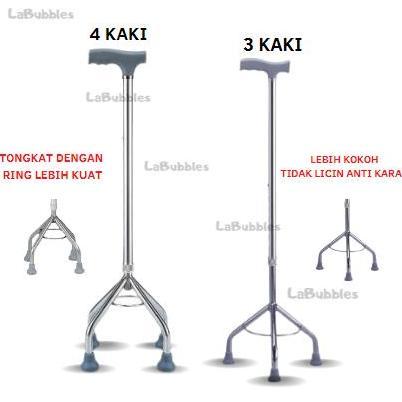 Tongkat Jalan Lansia / Alat Bantu Jalan Tongkat Kaki Manula Lansia