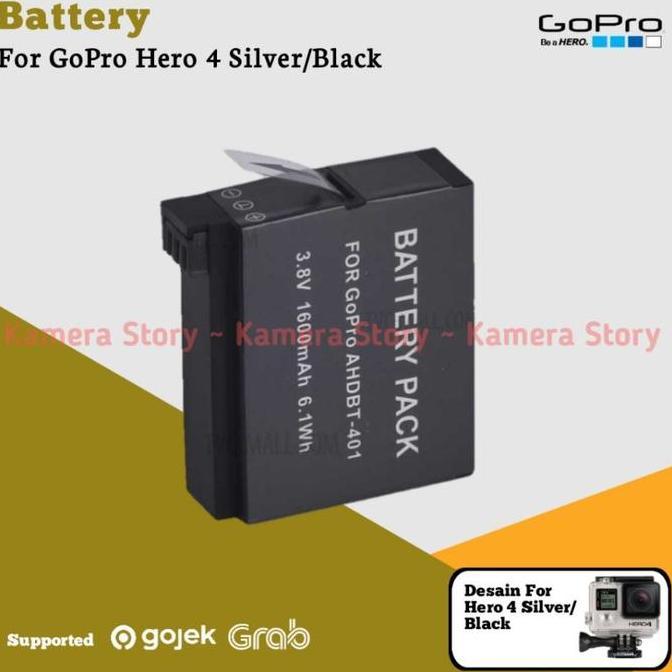 Baterai Cadangan GoPro Hero 4 Black / Battery Gopro Hero 4 Silver