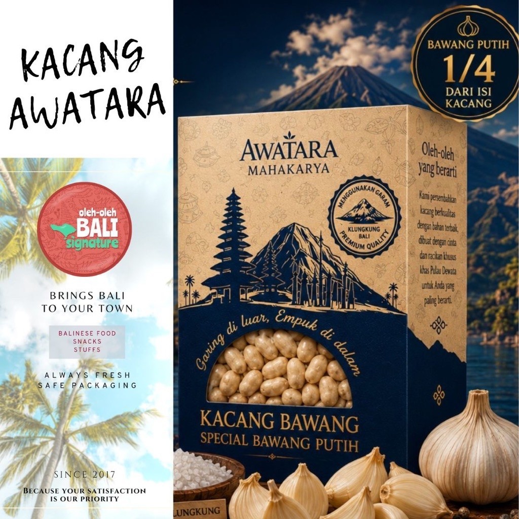Kacang Awatara Bali (Kacang Rempah/Kacang Bawang Bali)