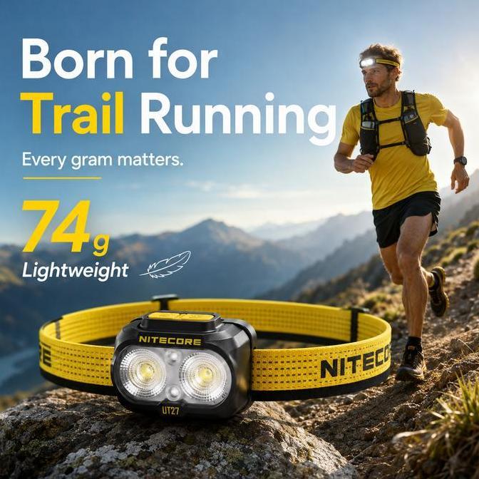 NITECORE Headlamp Senter Kepala LED Super Terang Rechargeable