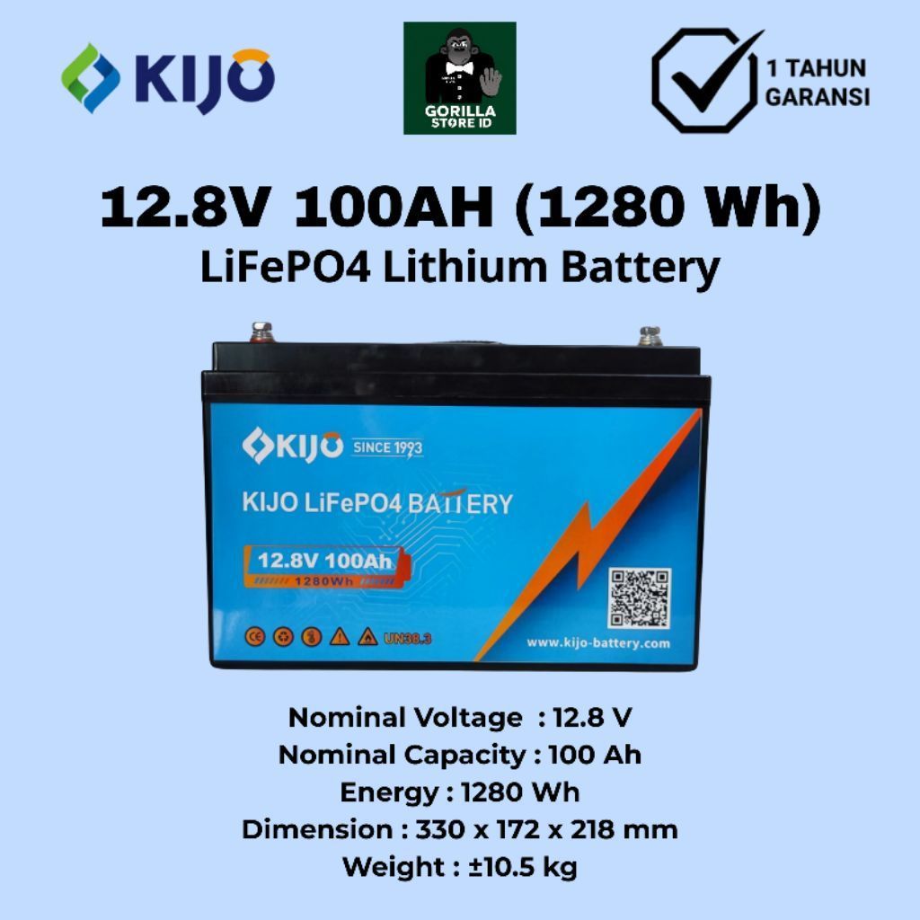Baterai Aki Lithium KIJO 12.8V 100AH