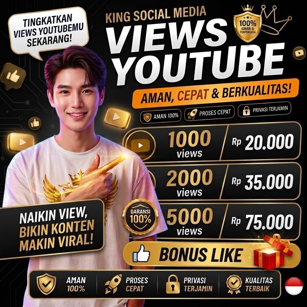 YouTube View Bonus Like + Comment | View YT Cepat Masuk | Engagement Shorts & Video |King Social|