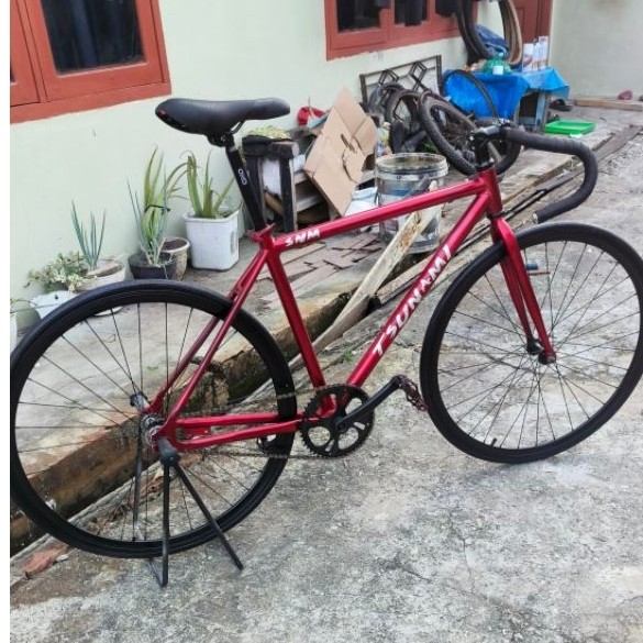fixie tsunami repaint basic soloist 71 full alloy size 50