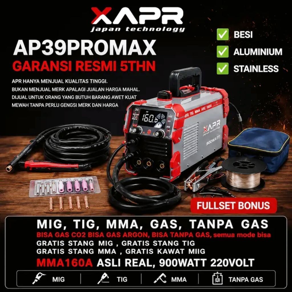 MESIN LAS XAPR JAPAN TECKNOLOGY 900 TIG/MMA/MIG
