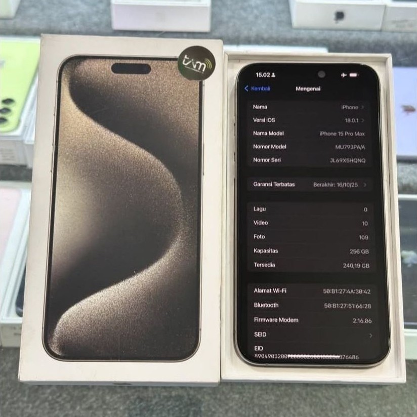 Iphone 15 Pro Max Second 256gb Ibox Garansi Resmi