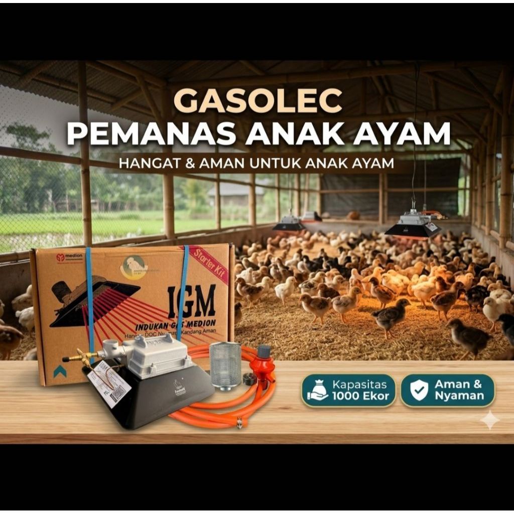 Gasolec IGM Medion Pemanas DOC Anak Ayam, Bebek, Puyuh