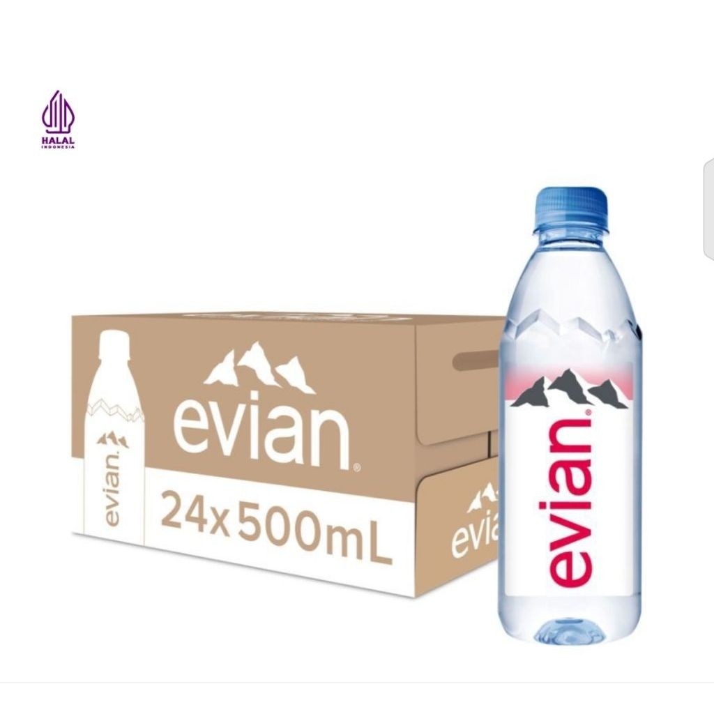EVIAN NATURAL MINERAL WATER 1 KARTON - AIR MINUM EVIAN