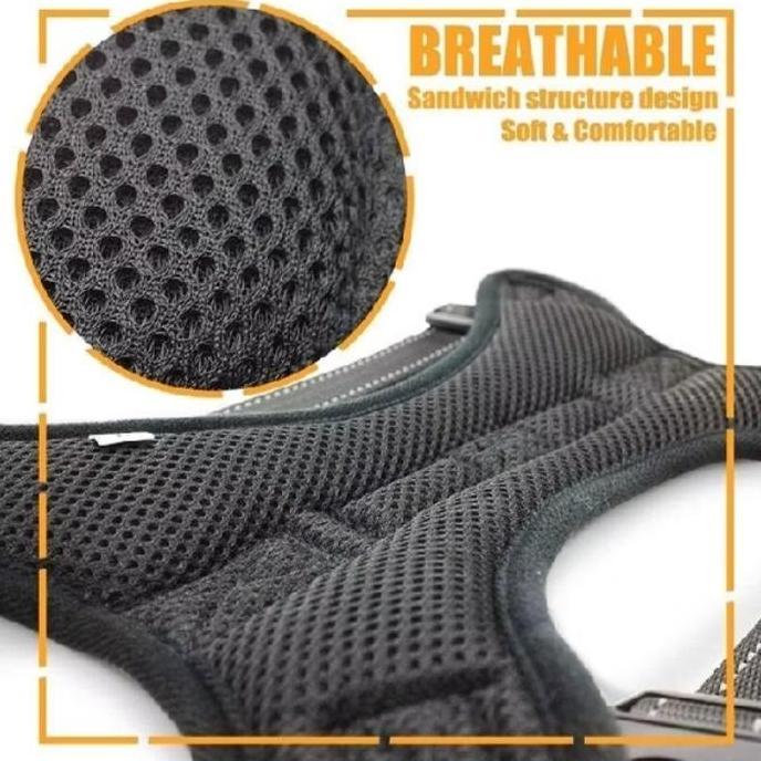 HARNESS ANJING - ROMPI TUNTUN ANJING RAS BESAR - BREATHABLE HARNESS LEASH ANJING BESAR