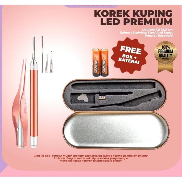 Korek Kuping Set Elektrik Led Free Batrei, Korek Kuping Anak Diskon