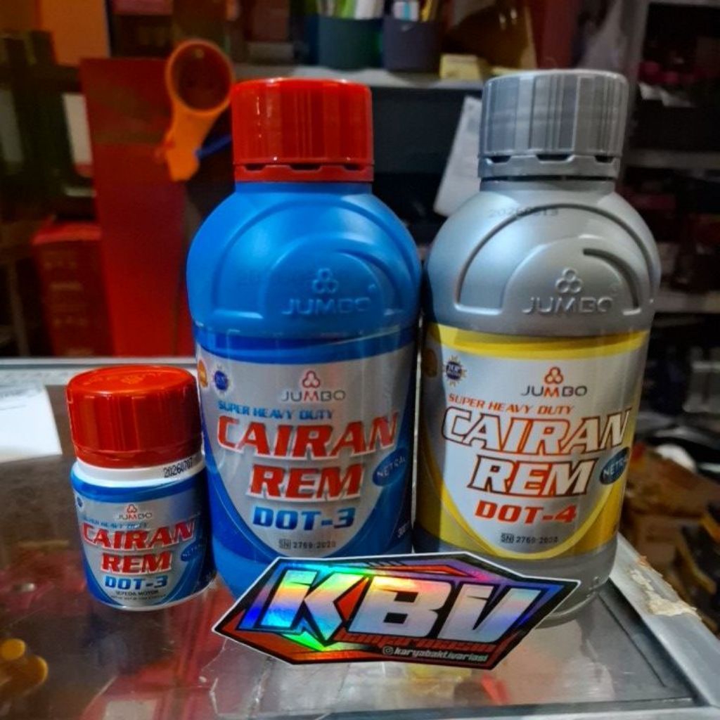 MINYAK REM JUMBO DOT-3 MERAH 50mL , 300mL, DOT4 300ML