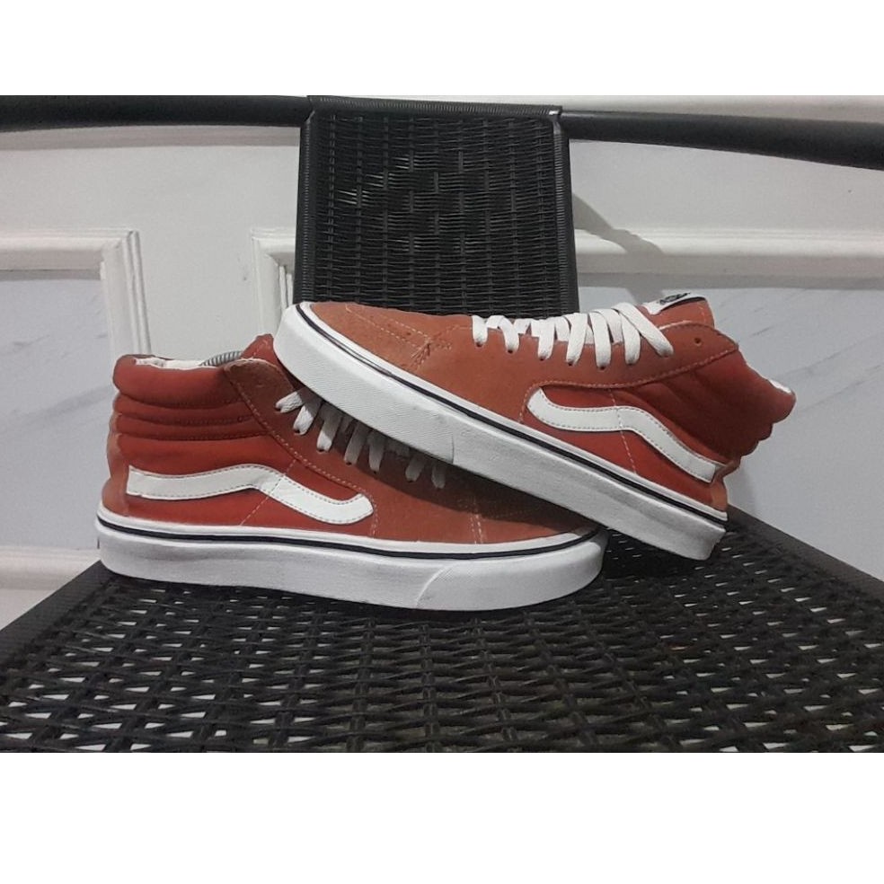 Sepatu Vans Sk8 High (Merah Bata)