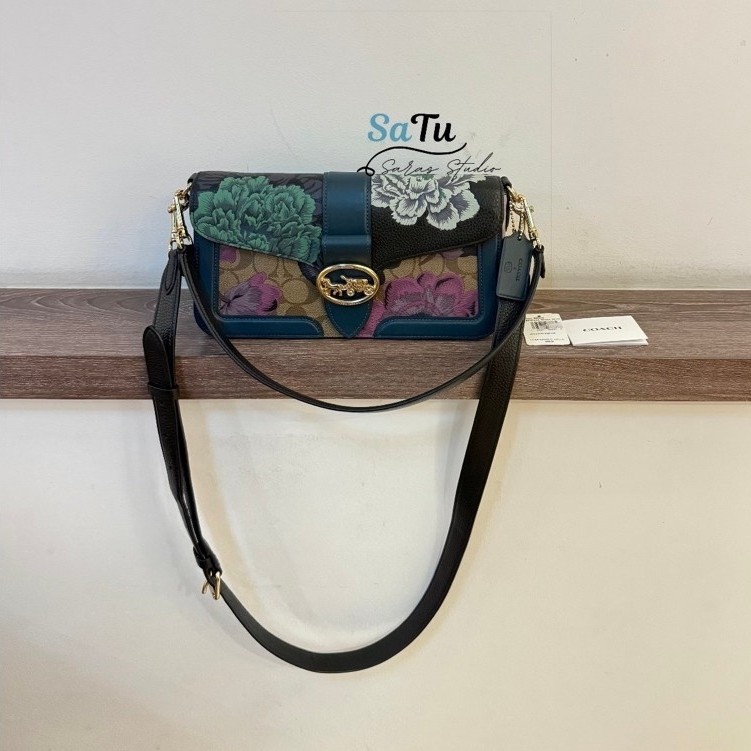 Preloved auth coach georgie kaffe in black green multi