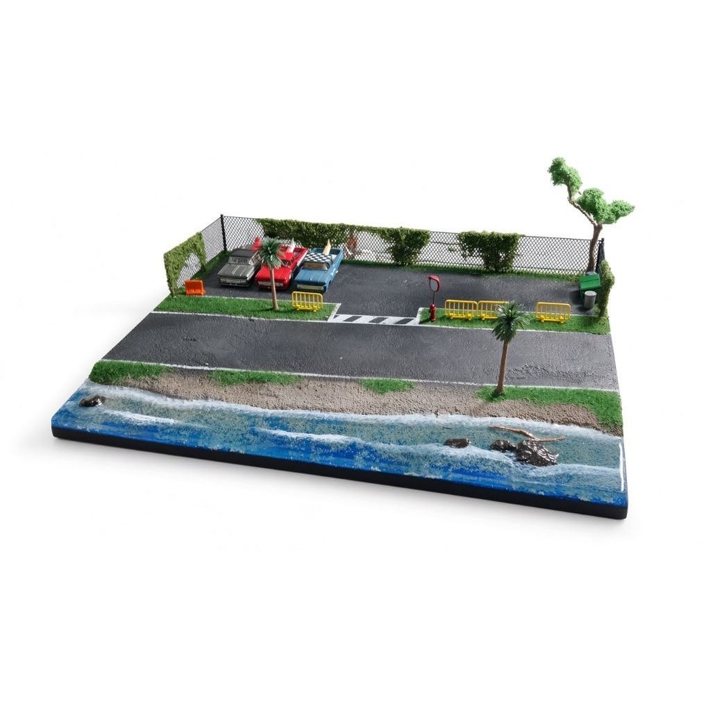 Diorama Diecast Hotwheels Pantai Dan Parkiran