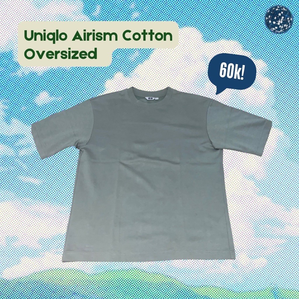 Uniqlo Airism Oversized Shirt ~ 53 Green