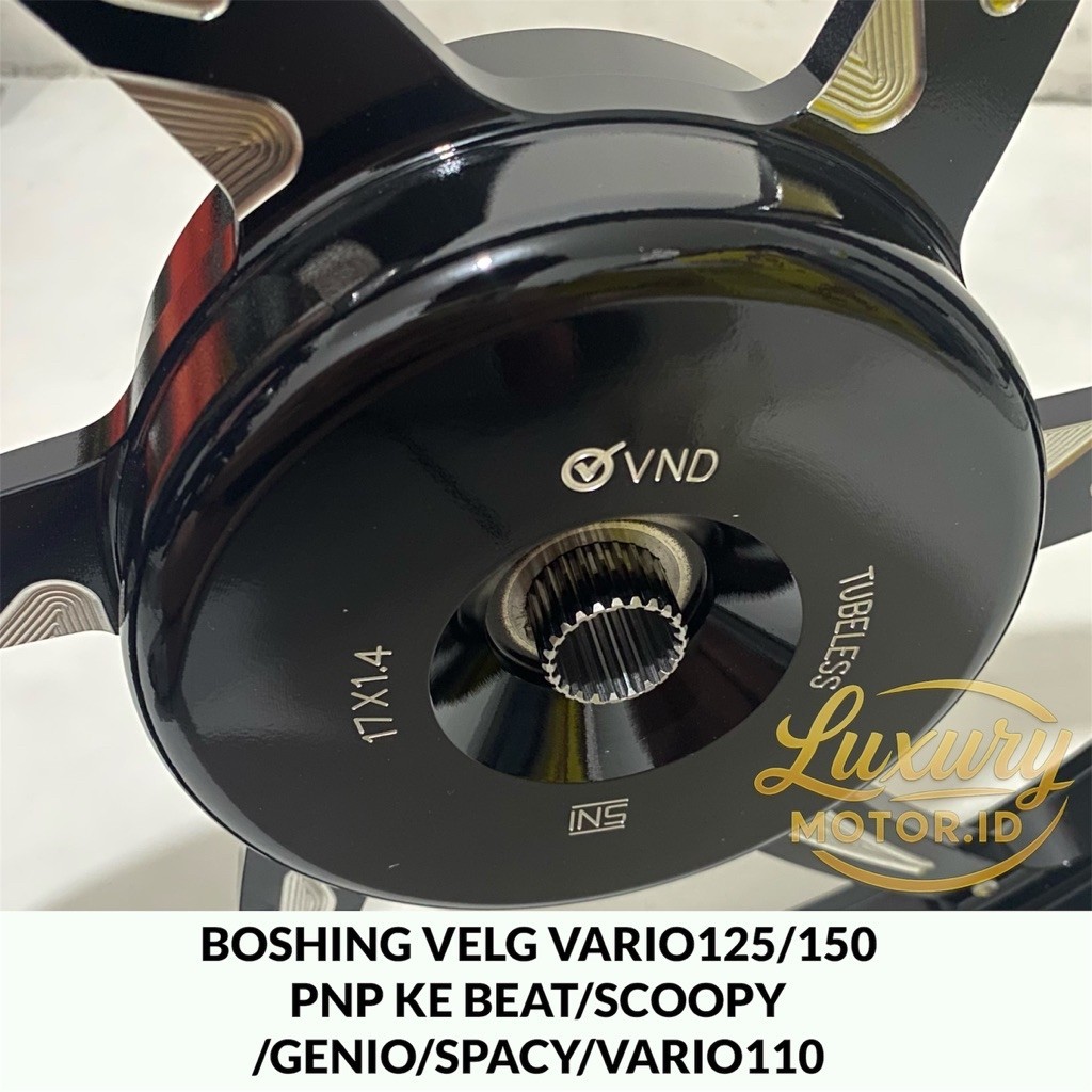 Boshing untuk velg vario pasang ke beat/boshing velg beat pakai velg vario 125-150 bahan besi tebal