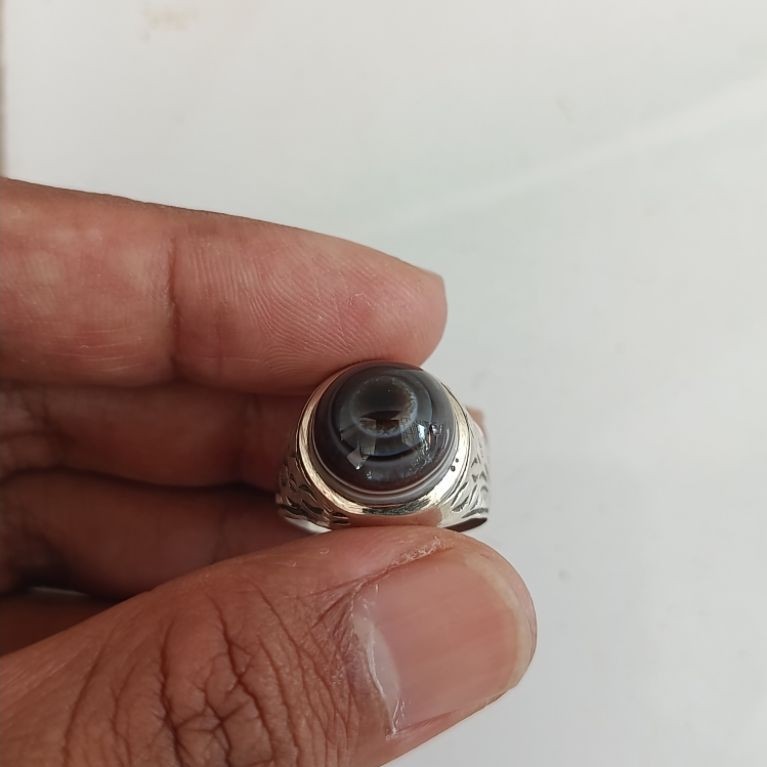akik yaman puser ring perak