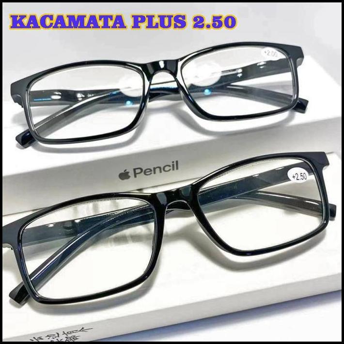 TERBARU KACAMATA BACA BUNDA PRESBIOPIA PLUS 2.50 250 2,50 FRAME SEMI RIM LESS 