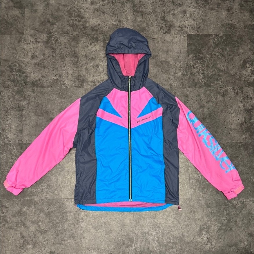 Windbreaker Jacket Quiksilver Colorblock Vintage