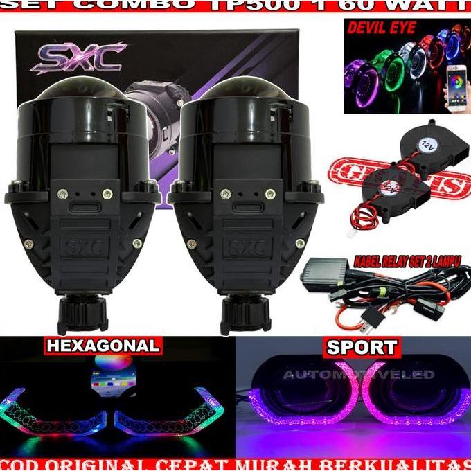 COMBO PAKET HEMAT BILED TP500 60 WATT BLUELENS ORIGINAL BILED SXC PAKETAN SET MOTOR MOBIL | BILED PR