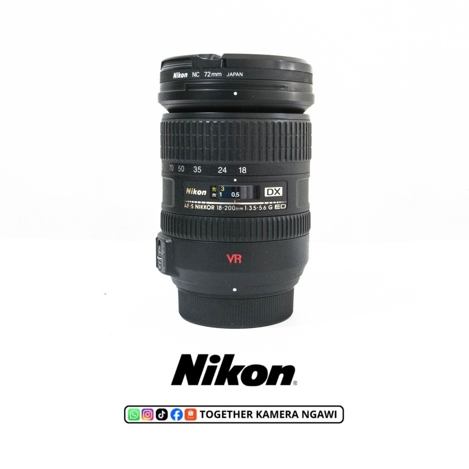 Lensa Tele Nikon 18-200mm VR Murah Bekas