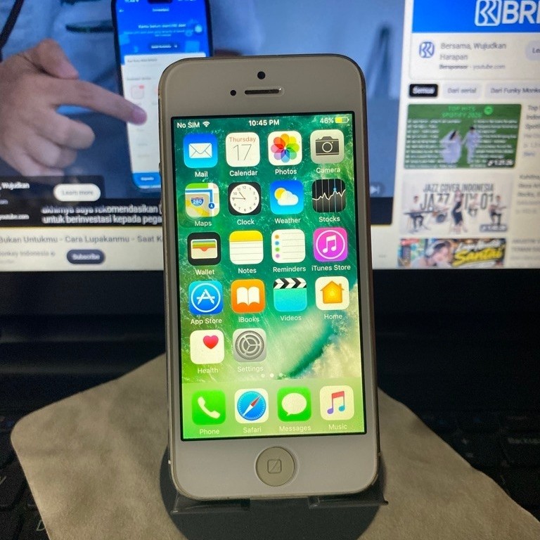 Iphone 5 64Gb Silver White Second Original