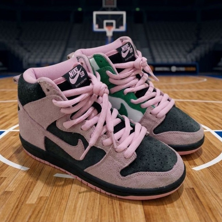 Sepatu Nike SB Dunk High Pro Premium Invert Celtic Size 375 Insole 235 Second Ori