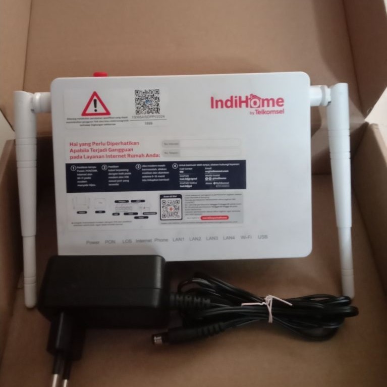 Router GPON ONT ZXHN F672Y eks indiehome 2026 Bekas Normal Murah Port Biru Bonus Adaptor