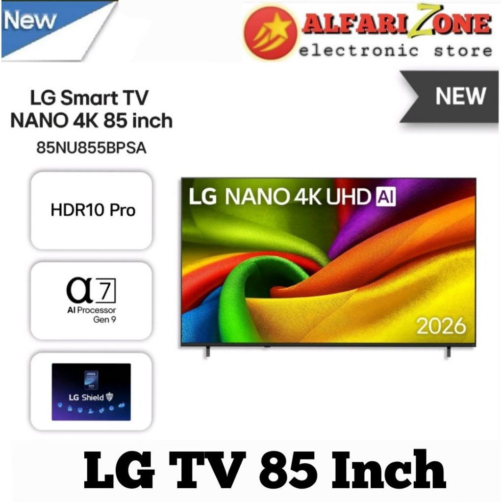 LG TV 85 Inch LG 85NU855BPSA Nano 4K TV UHD Smart TV 85" LG Pengganti LG TV 86 Inch