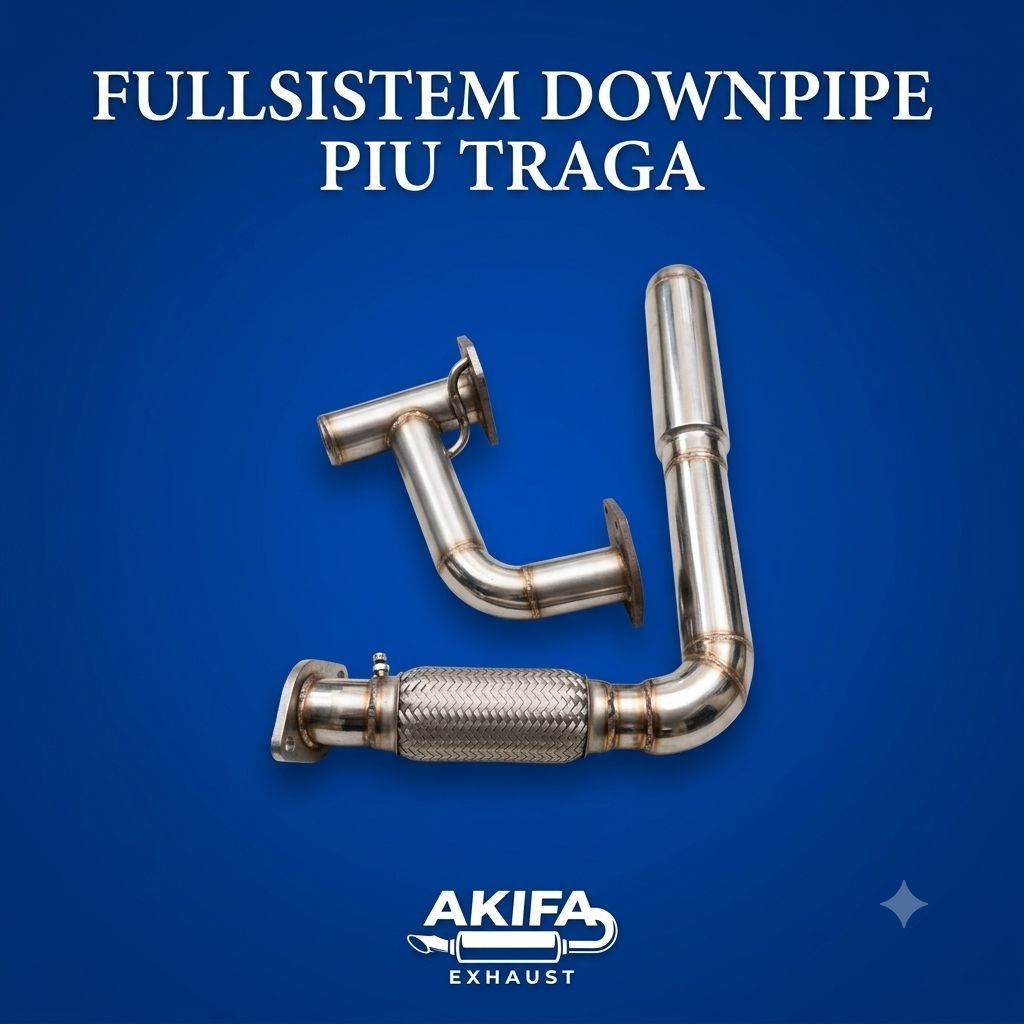 Fullsistem downpipe piu piu TRAGA stenlis PNP