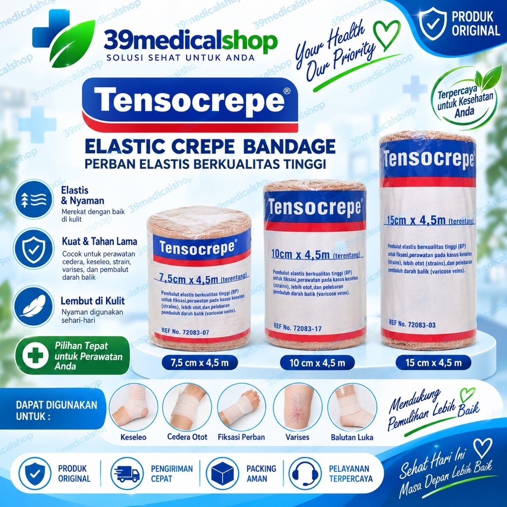 BSN Tensocrepe Perban Elastis/Verban ROLL-PERBAN COKLAT-VERBAN COKLAT