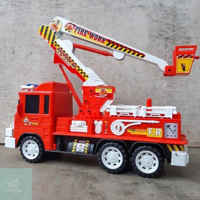 Kit- Mainan Anak Die Cast Gelambir Pemadam Kebakaran Friction Ukuran Besar Gbk