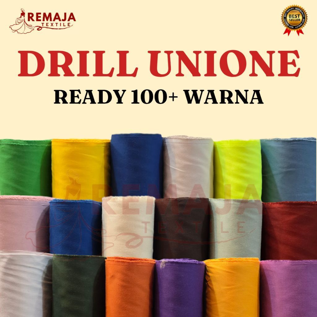Kain Unione Drill / kain drill  bahan kain seragam pdh / kain sekolah / kain drill unione Original