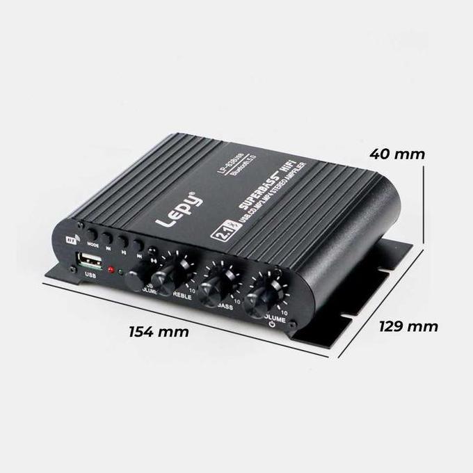 Power Amplifier Mini Bluetooth HiFi Audio Mobil & Rumah - Lepy LP-838USB