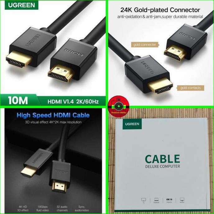 TERBARU - Ugreen 10110 Kabel HDMI to HDMI V1.4 male to male 10m 10 Meter