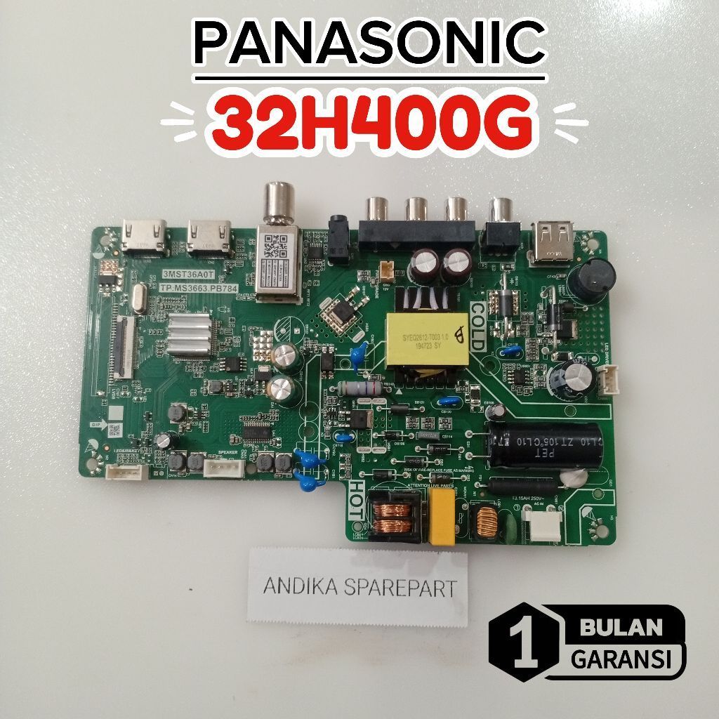 MAINBOARD TV PANASONIC 32H400G - MB - MOTHERBOARD - MESIN TV PANASONIC
