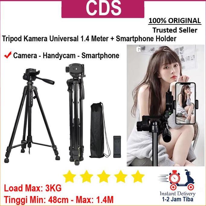 BEBAS ONGKIR - TF 3520T Tripod Pan Head 1.4M Universal - Kompatibel Kamera DSLR - Mirrorless & Smart