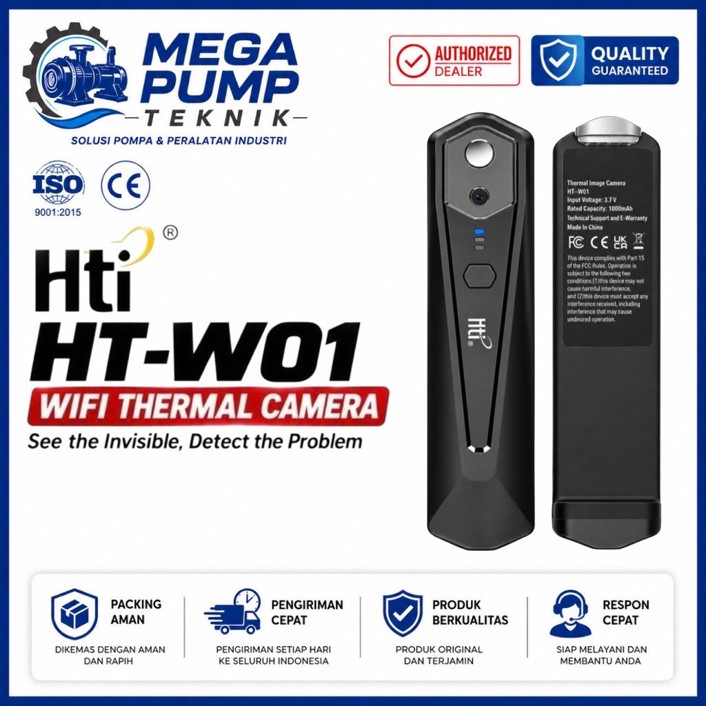 HTI HT-W01 WiFi Thermal Camera 256x192 25Hz -20 to 550C Infrared Imager Kamera Termal HP Android iOS
