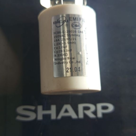 Emi Filter Kapasitor Mesin Cuci Sharp Original 16 Amper